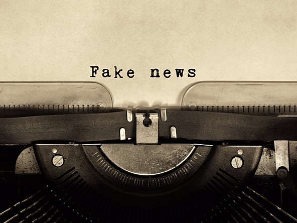 Fake news on a typewriter